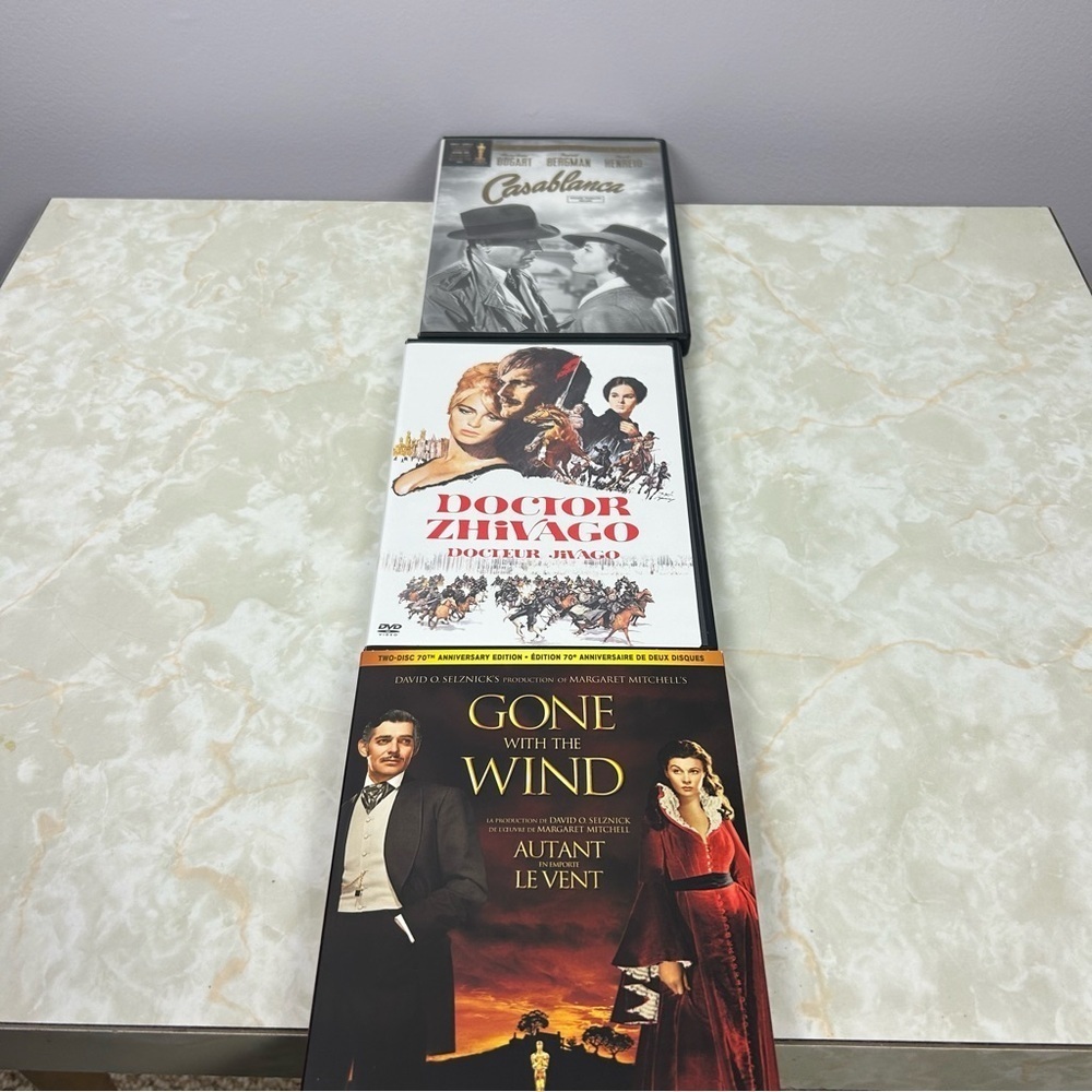 Triple Movie Package - Doctor Zhivago, Gone with the Wind and Casablanca DVD - Picture 3 of 6